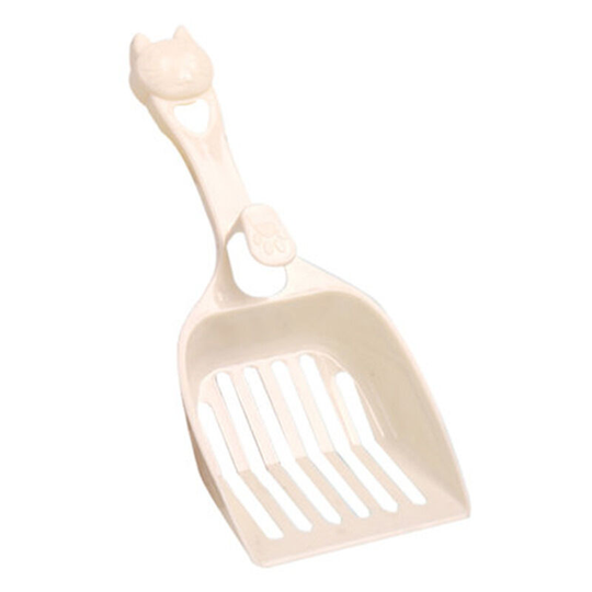 BetterLife cat litter shovel, garbage shovel, manure shovel, long sleeve for dogs and cats, cream color