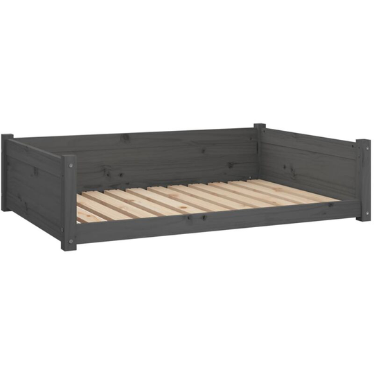 Vidaxl - Dog Bed Grey 105.5x75.5x28 cm Solid Pine Wood Grey