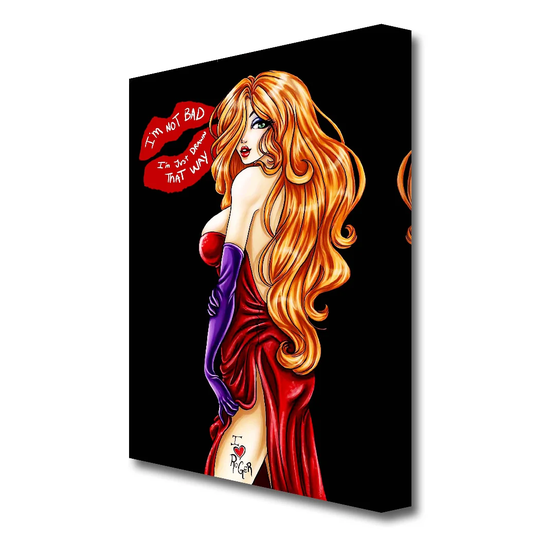 Jessica Rabbit I Love Roger - Wrapped Canvas Graphic Art Print