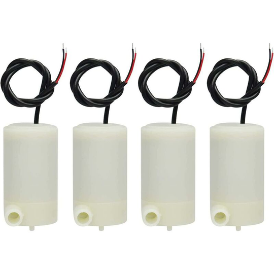 Joorrt - 4pcs/set Mini Micro Submersible Water Pump 3v-5v 1.2-1.6l/Min 0.3-0.8 meters, for aquarium fountain fish tank Shibaod