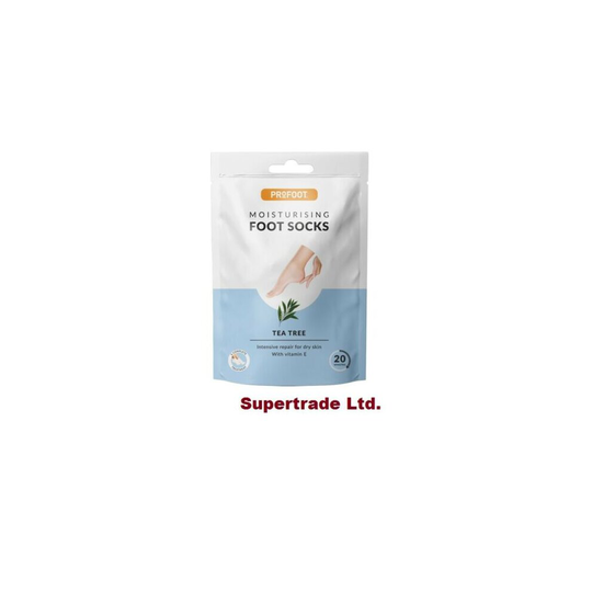 3 X PROFOOT Moisturising Foot Socks With Tea Tree & Vitamin E Soften Dry Foot