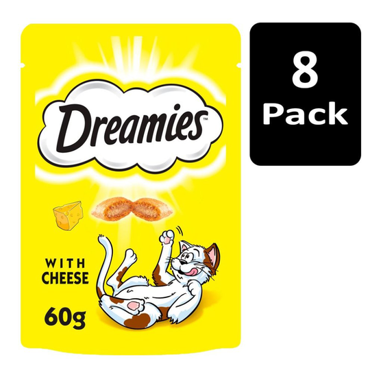 DREAMIES Cat Treats With Cheese 8x60g
