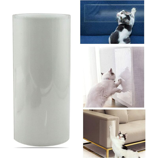 Cat Scratch Protector Anti-scratch Protection Adhesive film for cats Transparent Anti-Claw Self-adhesive Tape - 3 m with transparent sticker pad