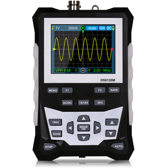 Kkmoon - DS0120M 320x240 2.4 Inch tft Color Screen Digital Oscilloscope 120MHz Bandwidth 500MSa/s Sampling Rate Professional Tool with Backlight