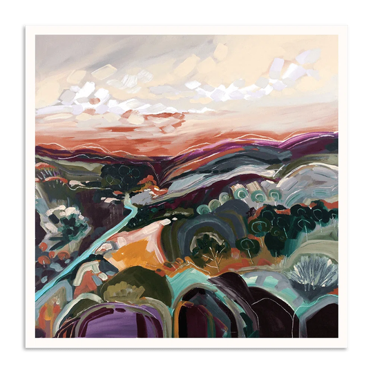 Macedon Sunset by Amanda Skye-Mulder - Wrapped Canvas Painting