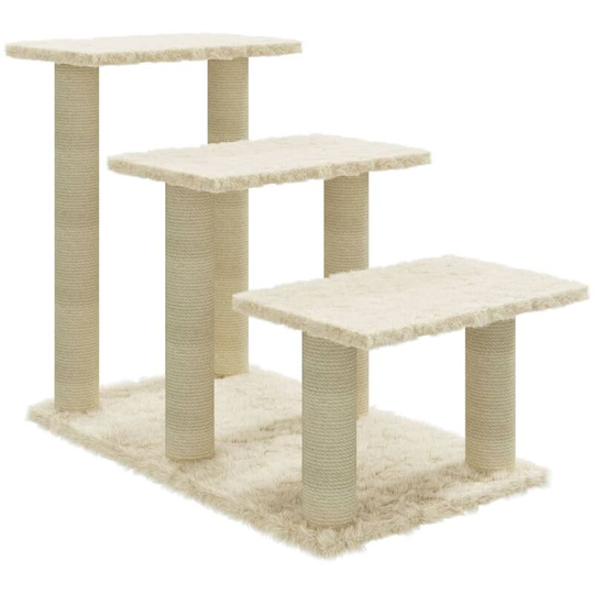Cat Tree with Sisal Scratching Posts Cream 50.5 cm Vidaxl Cream
