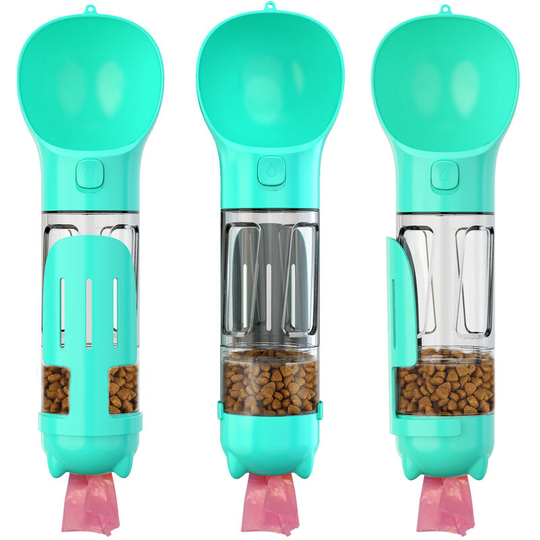 Perle Raregb - Bottle; dog water, for walking, hiking, outdoor travel, waterproof multifunctional, dispenser; 4-in-1 portable pet water, detachable