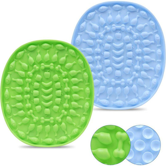 Lick Mat for Dogs with Suction - Alternative To Slow Feeder Dog Bowls, Boredom and Anxiety Reduction, Treats, Yogurt, or Peanut Butter, Dishwasher