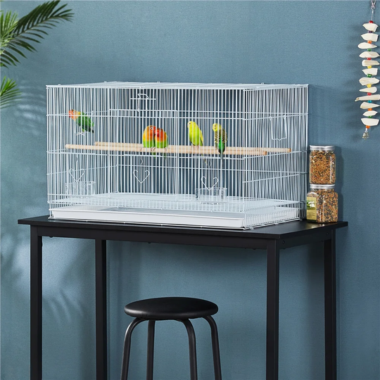 Mckinley 46Cm Iron Flat Top Flight Cage with Perch