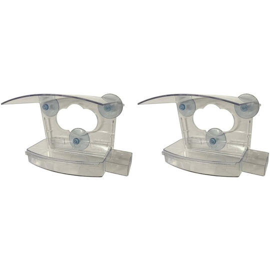 Clear View Window Bird Feeder for Fatball, Seed and Nuts with Water Dish (Set of 2)