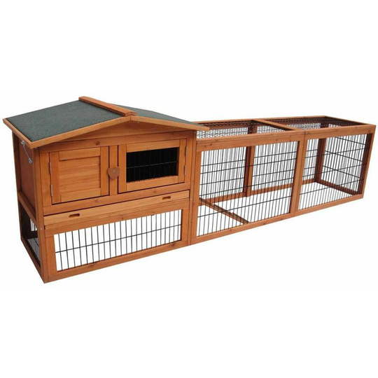 Flamingo - Rabbit Hutch Sunshine Jumbo 230x53x70 cm 200076 Brown