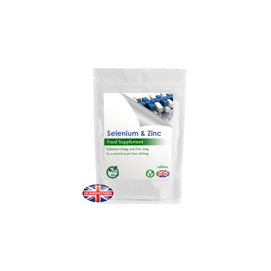 Selenium 100mcg & Zinc 2mg (180 Tablets) Hair, Skin, Thyroid, UK (V)