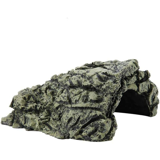 Bearsu - Lizard Shelter Turtle Amphibian Fish Turtle Basking Platform Reptile Resin Cave Small Lizards Decoration Aquarium Ornament(Medium)