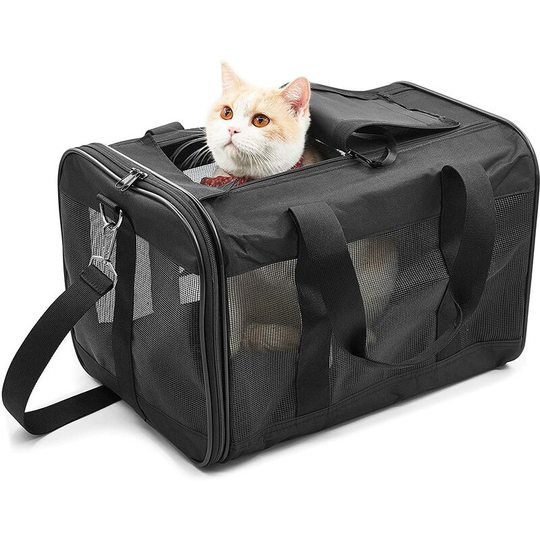 Soekavia - Pet Carrier Cat Carrier Soft Sided Pet Travel Carrier for Cats, Small dogs, Kittens or Puppies, Collapsible,Durable,Airline