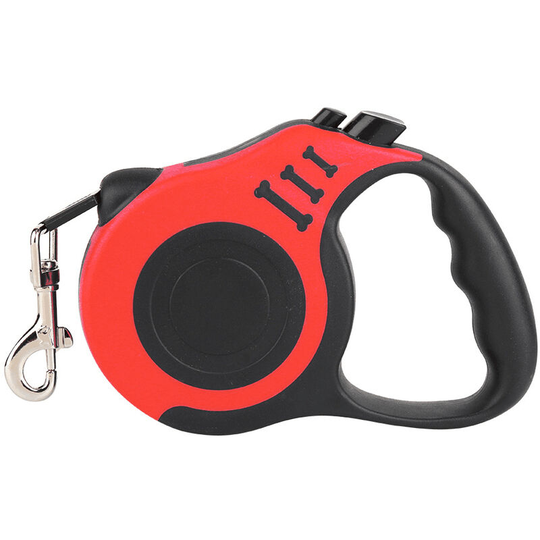 Retractable Dog Leash Pet Walking Leash With Anti-slip Handle for Small and Medium Pets, Red - Red