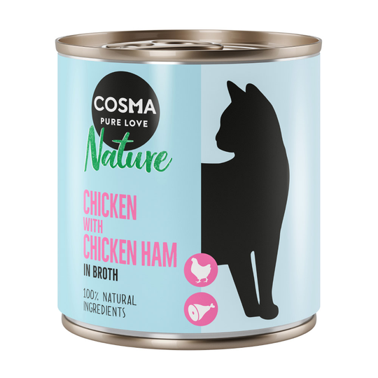 24 x 280g Cosma Nature Wet Cat Food - 15% Off!* - Chicken & Chicken Ham