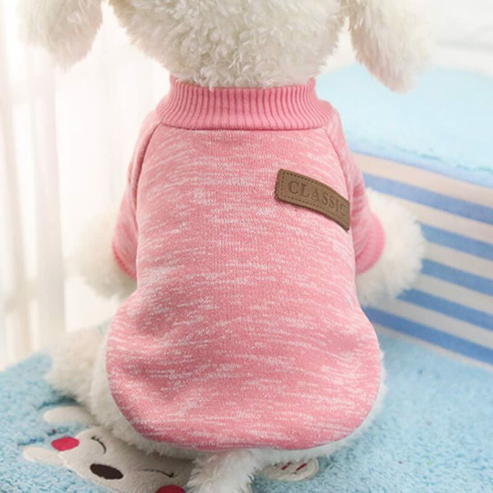 Dog dog sweater, hot dog sweaters cat clothes, polar animal puppy coat small medium big dog, pink and gray (s, pink)