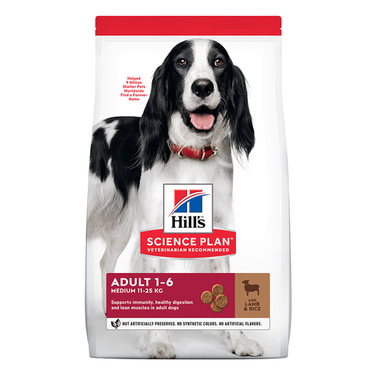 Hill's Science Plan Adult 1-6 Medium with Lamb & Rice - 18kg