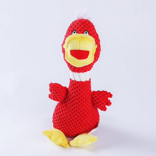 Dog Squeaker Toys, Plush Dog Chew Toys Dog Squeaker Ball Interactive Game Dog Toothbrush Pet Toy Puppy and Small(red)