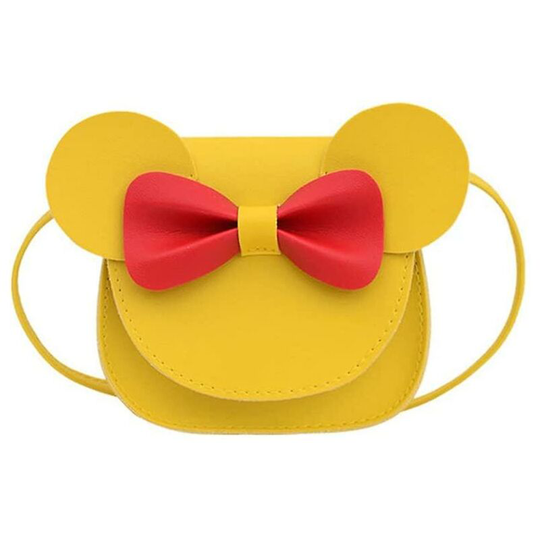 Benobby Kids - Cute Little Girl Bowknot Pu Shoulder Handbag (yellow)