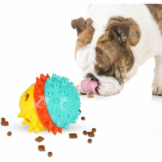 Dog Interactive Puzzle Toys Squeaky Puppy Treats Food Dispenser Ball iq Training