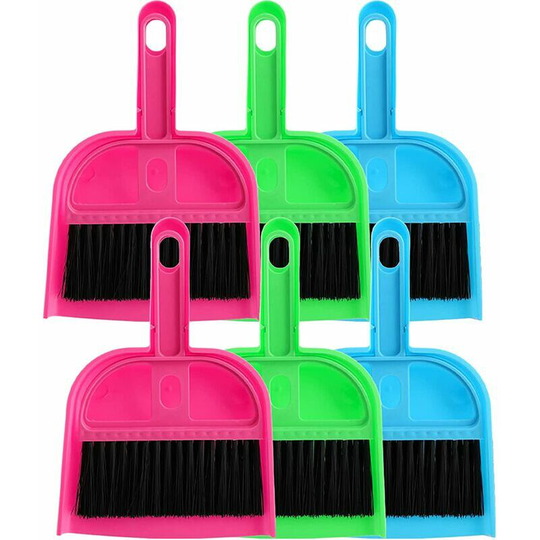 3 Pieces Mini Plastic Broom Dustpan Set Small Broom Desktop Cleaning Tool for Home Cleaning