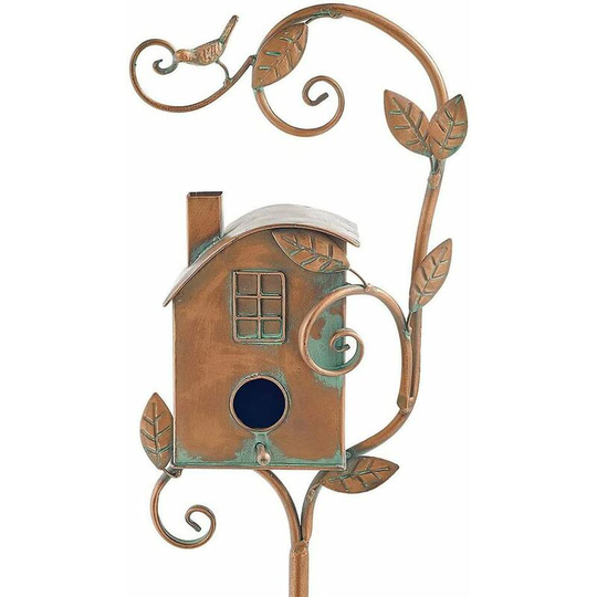 Benobby Kids - 1pc Metal Garden Birdhouse Aviary Decorative Piece,A