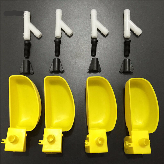 4pcs Quail Water Cups Pigeon Automatic Waterer For Cage Hang Drinker Breeding Poultry Drinking Bowls