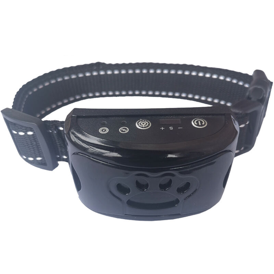 Anti-Barking Dog Collar Rechargeable Stop Dog Barking Suitable for Small and Medium Training Dogs Black - Muff