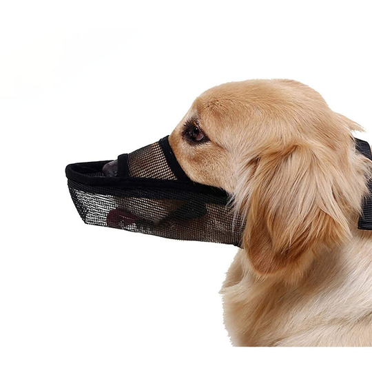 Adjustable Breathable Mesh Muzzle, Dog Mask, Anti-Bite Anti-Bark Muzzle (m Black) - Muff