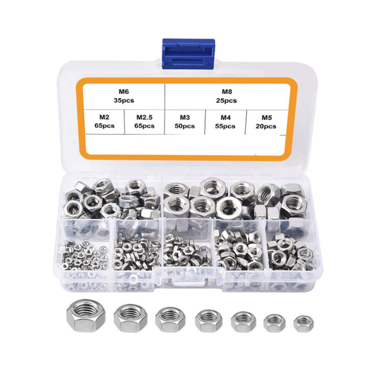 315pcs Acorn Nuts Kit, Stainless Steel Acorn Nuts Assortment of M3 M4 M2.55 M2 M8 M6 M5 Hex Head Hex Nuts for Automotive, Motorcycle Parts, Furniture