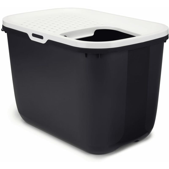 Litter Box with Top Entry Hop In Anthracite 400505 Savic Anthracite