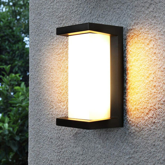Modern Outdoor Wall Sconces, 30W-LED Wall Sconces, 3 Color Wall Lamps, Matte Black Porch and Patio Light, IP65 Waterproof for Hallway Stairs Gardens