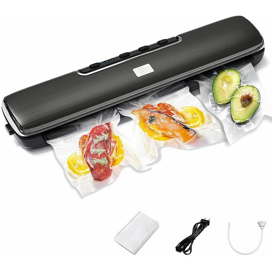 Naxunnn - Food Vacuum Sealer, 6 in 1 Vacuum Sealer Devices, Vacuum Sealer for Food, Meat, Vegetables, Fruits Preservation, Included 15 Pcs Vacuum