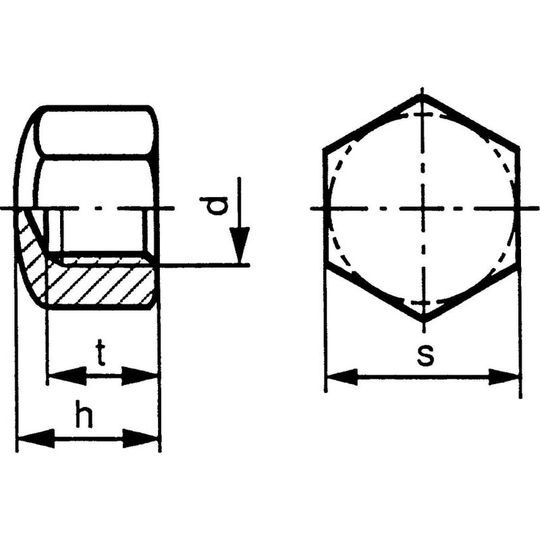 M6 Hex Cap Nut Low A1 50- you get 25 - Qualfast