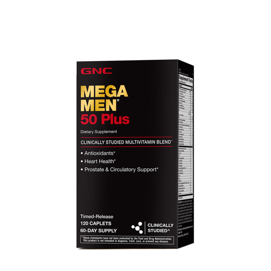GNC Mega Men 50 Plus Multivitamin, 120 Tablets