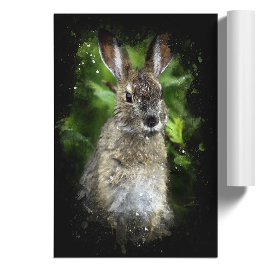 Brown Rabbit - Unframed Graphic Art