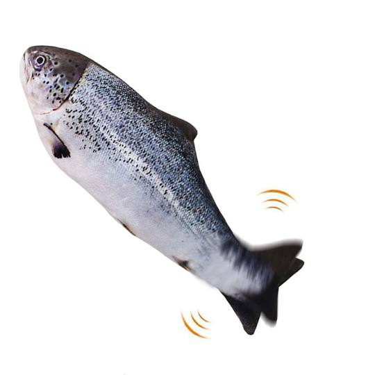 Moving Fish Shape Electric Cat Toy, Cat Chew Toy (Salmon)
