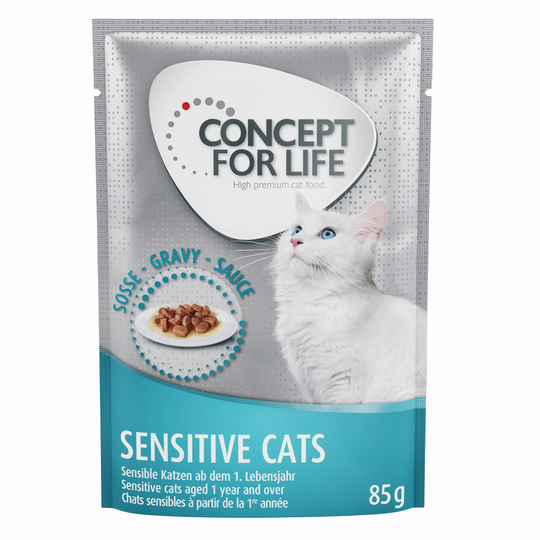 48 x 85g Concept for Life Wet Cat Food - Special Price!* - Sensitive Cats - in Gravy