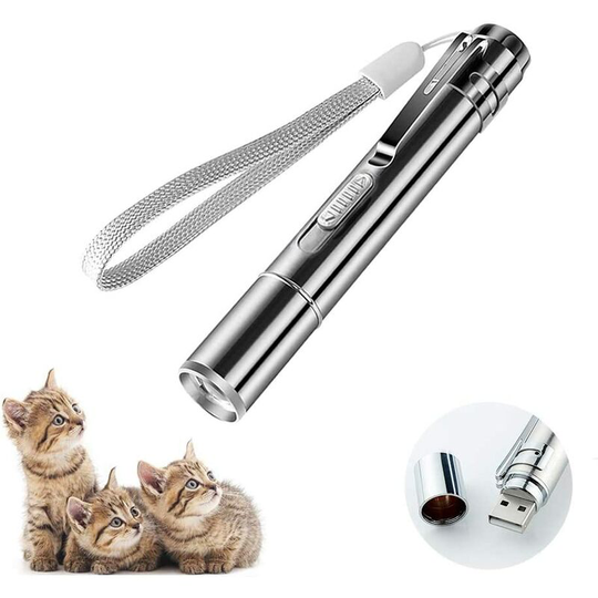 Cat Pointer Interactive Cat Toy 7 in 1 Funny Cat Multi-Model Plays led Flashlight with Rechargeable usb