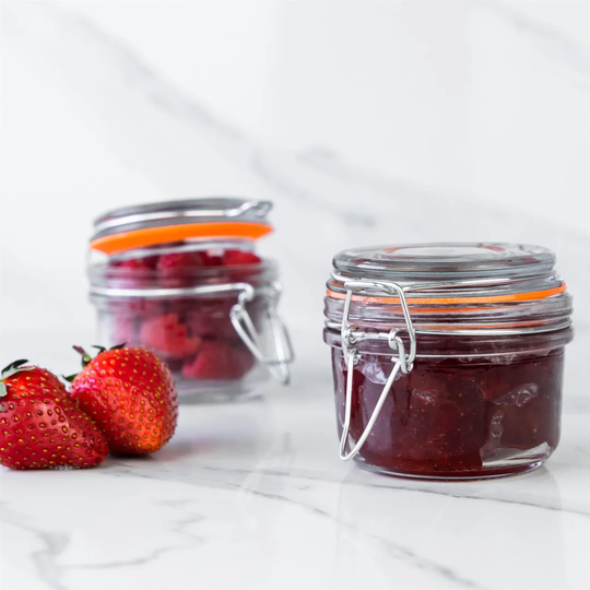 125ml Preserving Jar with Airtight Clip Lid and Chalkboard Stickers