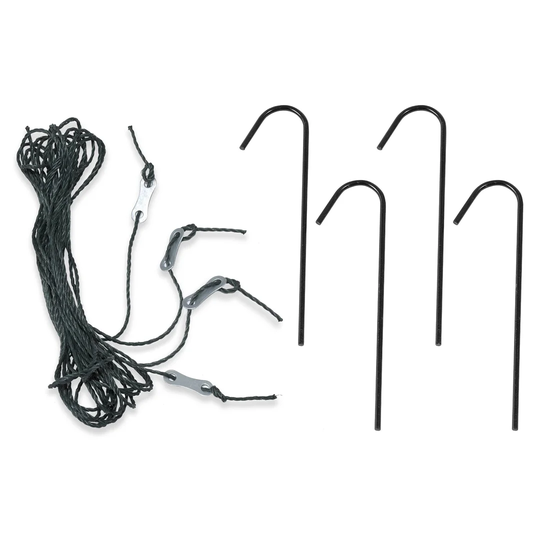 Deep Fastening Garden Greenhouse Anchor Kit | Iron Ground Anchors / Pegs / Stakes & Guy Ropes