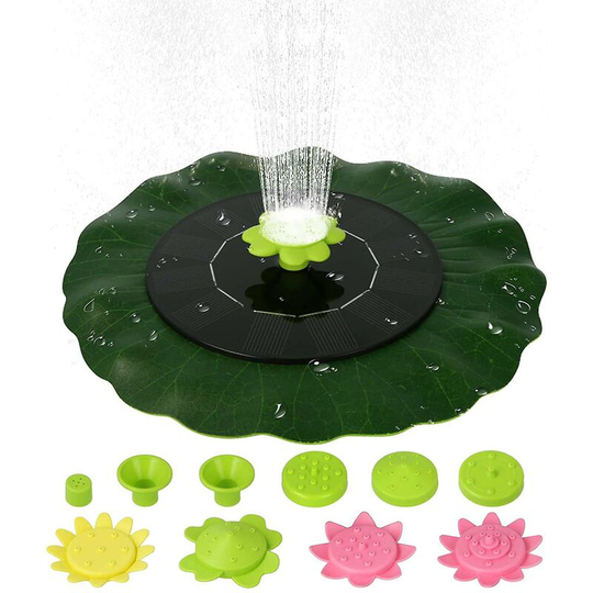 Solar Fountain Pump Lotus Leaf Shape Floating Fountains Water Pump Thsinde