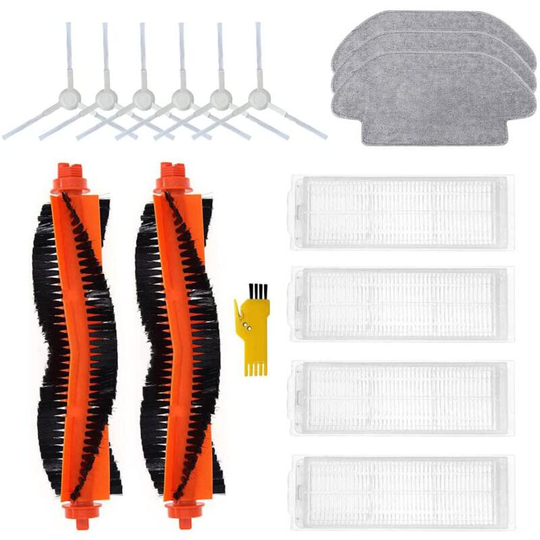 Benobby Kids - Replacement Accessories Kit for Xiaomi Mi Robot 2S & Xiaomi Robot Vacuum-Mop p 15 Packs 2 Main Brushes & 4 Filters & 6 Side Brushes &