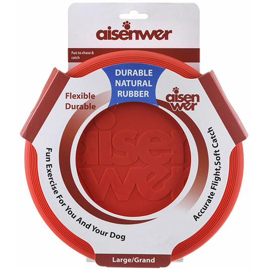 Dog Frisbee Puppy High Aero Disc Lightweight, Floatable Dog Frisbee for Catch, Play - Doubles as Food/Water Bowl,Red l