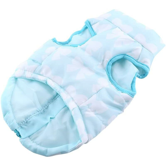 FVO - Pet Jacket Warm Coats for Dogs Winter Autumn Warm Cotton Jackets Cat Dog Coat Clothes Pet Clothes Costumes (Light Blue, s)