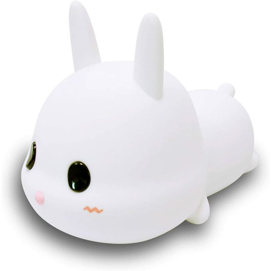 Perle Rare - Night Light, Kids Night Light, Cute Rabbit Silicone Light, Touch Light, usb Charging, 7 Color Change, With Remote Control