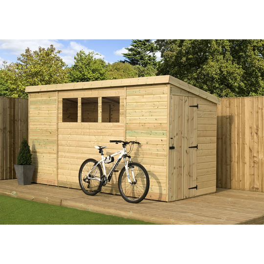 7 Ft. W x 9 Ft. D Shiplap Pent Wooden Shed