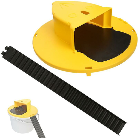 Auto Reset Mousetrap Reusable Smart Mouse Rat Trap Flip Slide Bucket Lid Trap Killing Tool Rat Trap,Yellow,THSINDE