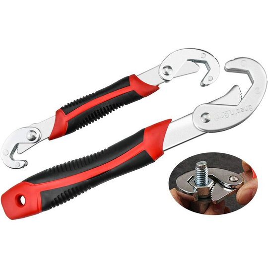 Readcly - 2pcs Multi-function Wrench, Tool Set, Adjustable Wrench, Adjustable Universal Wrench Auto Release Set, Adjustable Pipe Wrench 22-32mm,